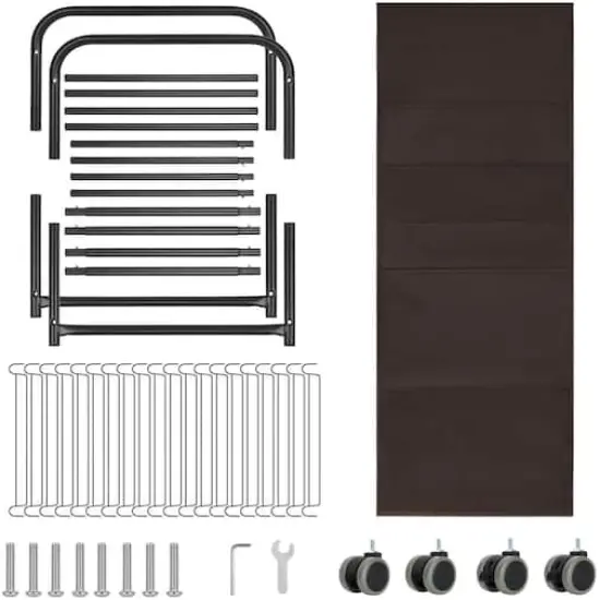 NEX&trade; Black 20-Hanger Rolling Trolley Closet Organizer {5}