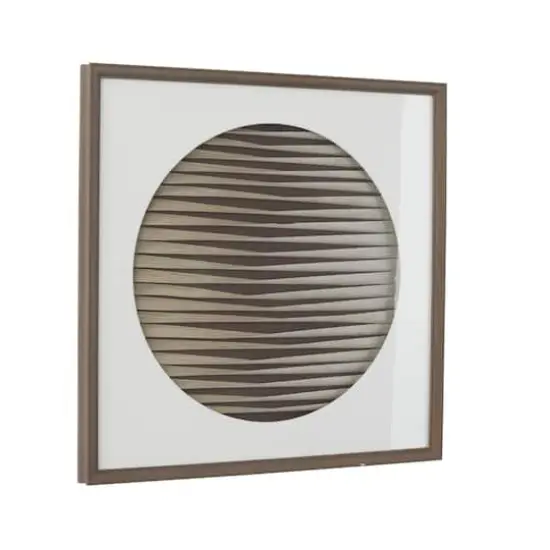 Brown Wood Contemporary Shadow Box, 24" x 2" x 24" {3}