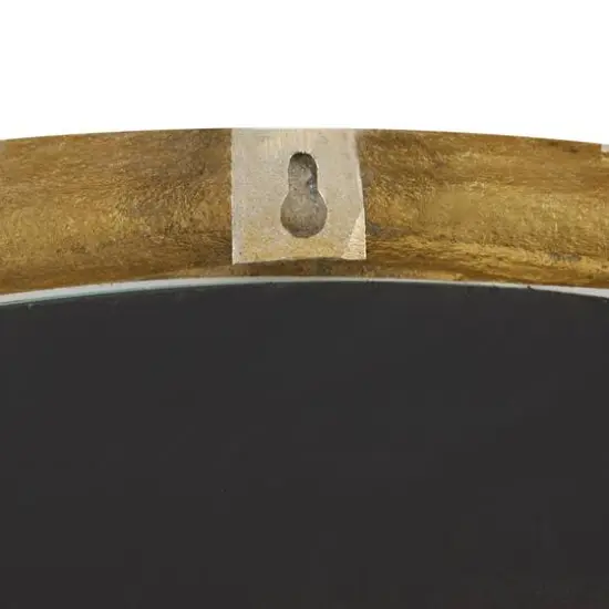 43" Gold Abstract Drip Framed Round Wall Mirror {6}