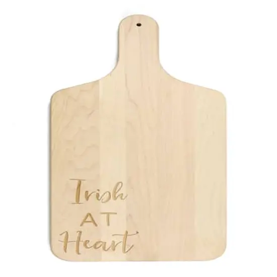 17" Irish At Heart Maple Paddle Cutting Board {1}