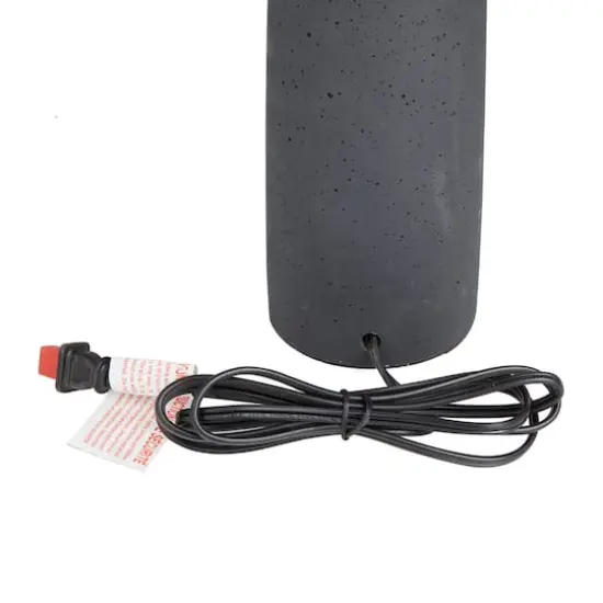 Brown Cement Modern Table Lamp, 23" x 14" x 14" {6}