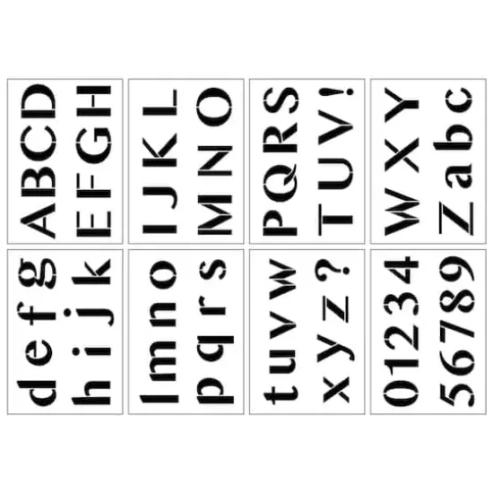 2" Modern Sans Serif Alphabet Stencils by Craft Smart&reg; {1}