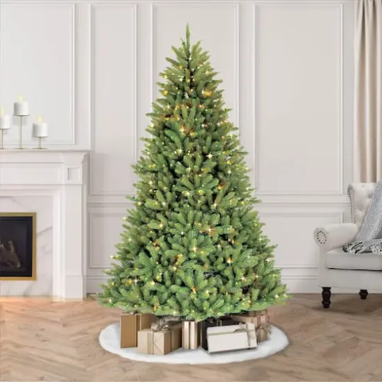 10ft. Pre-Lit Fraser Fir Artificial Christmas Tree, Clear Lights {3}