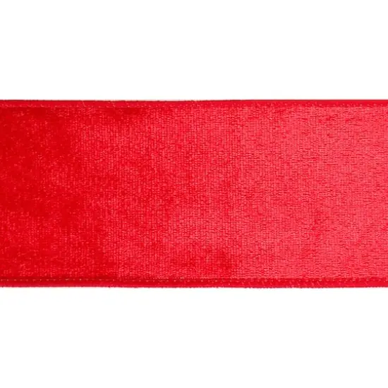 2.5" x 25ft. Red Velvet Wired Ribbon by Celebrate It&trade; {4}