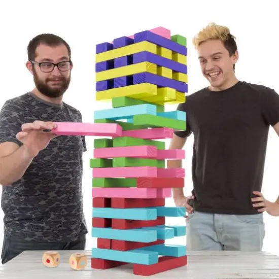Toy Time Nontraditional Giant Wooden Blocks Tower Stacking Game {7}