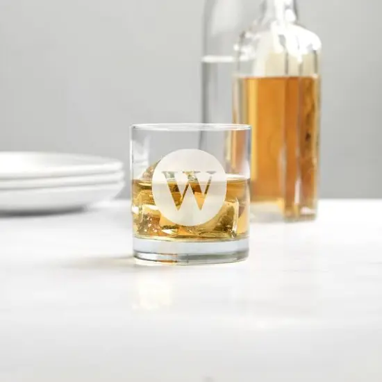 Hortense B. Hewitt Co. Engraved Drinking Glass T {4}