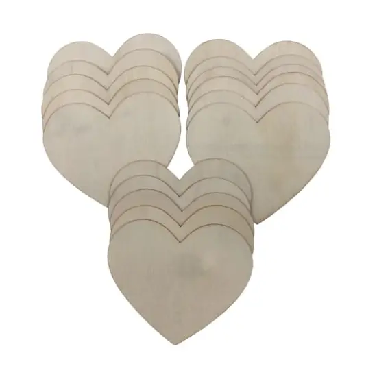 4" Wood Hearts, 16ct. by Make Market&reg; {3}