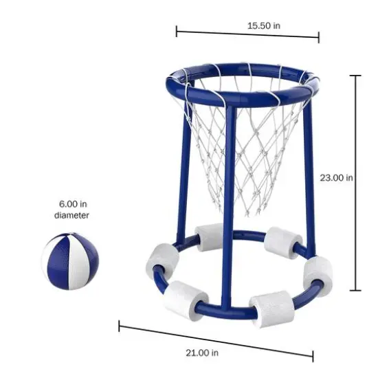 Toy Time Pool Basketball Hoop Set {4}