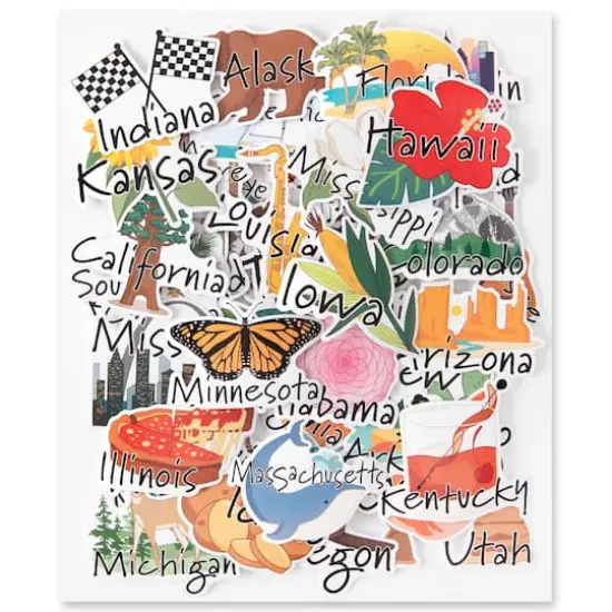 50 States Vinyl Stickers by Recollections&trade; {6}