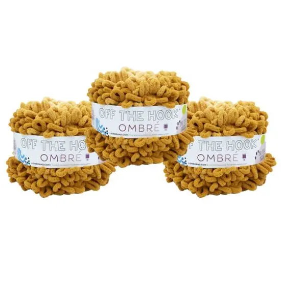 3 Pack Lion Brand&reg; Off the Hook&trade; Ombre Yarn Golden Sunshine {1}