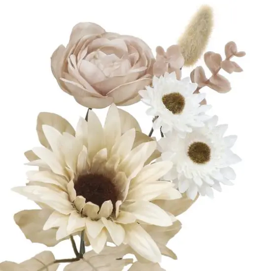 18" Cream Sunflower Mix Deluxe Bush by Ashland&reg; {4}