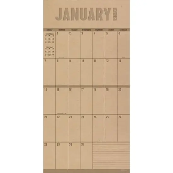 TF Publishing 2024 Big Grid - Kraft Wall Calendar {4}