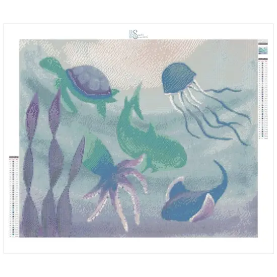 Sparkly Selections Beginner Sealife by Local Utah Artist Rachel H. Diamond Painting Kit, Round Diamonds {3}