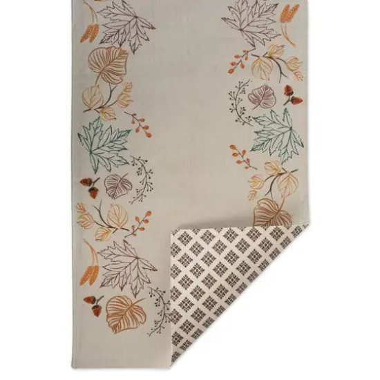 DII&reg; 72" Autumn Leaves Embellished Table Runner {1}