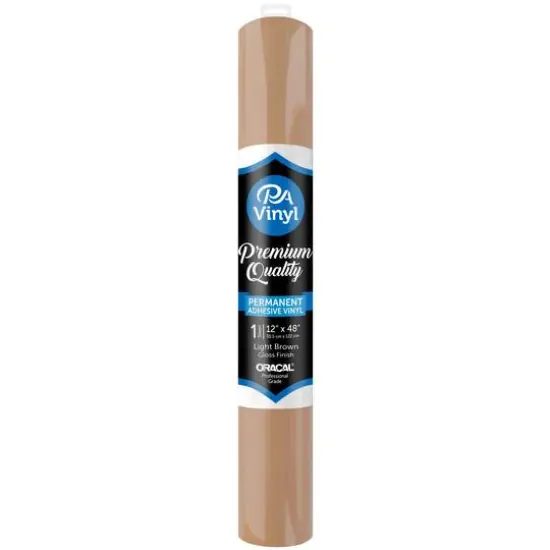 PA Vinyl Gloss Permanent Adhesive Vinyl Light brown {1}