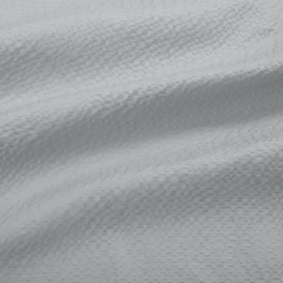 Bath Bliss Silver Microfiber Soft Touch Seersucker Design Shower Curtain Liner {6}