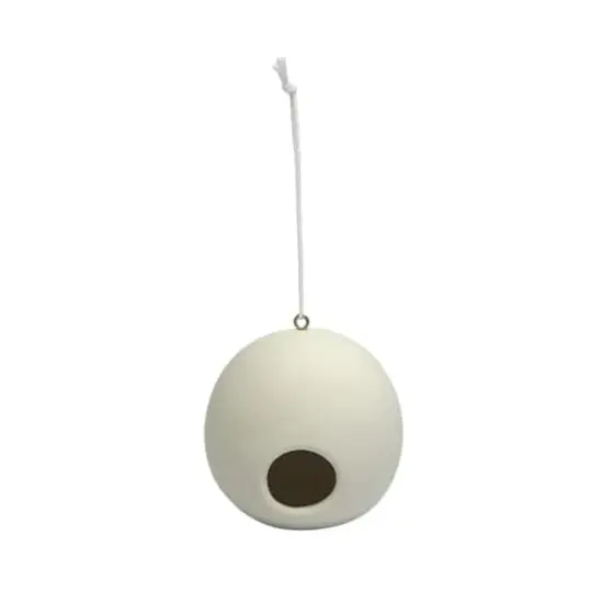 Mini Round Ceramic Birdhouse by Make Market® {1}