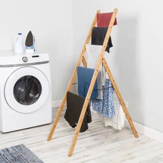 Honey Can Do Bamboo Clothes Drying Ladder Rack {16}