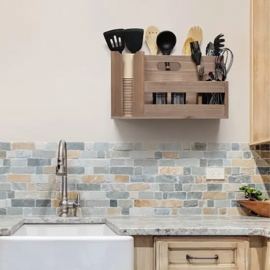 Elegant Designs Wood Caddy Organizer Natural Wood {5}