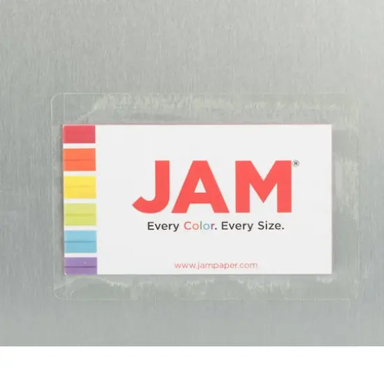 JAM Paper 2" x 3.5" Clear Self-Adhesive Business Card Holders {6}