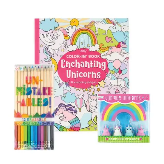 OOLY Unique Unicorn Erasable Coloring Pack {3}