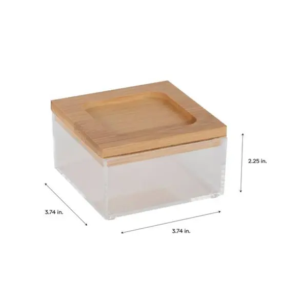 Simplify Bamboo Lid Square Clear Organizer Super Clear {7}