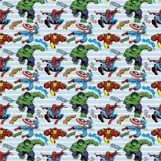 Marvel&reg; Retro Comics Heroes Unite Cotton Fabric {1}