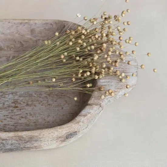 Hello Honey&reg; 18" Natural Rustic Reclaimed Wood Bowl with Handles {5}