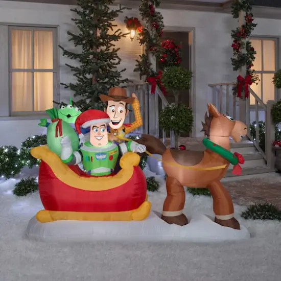 8ft. Airblown&reg; Inflatable Christmas Toy Story with Sleigh {5}