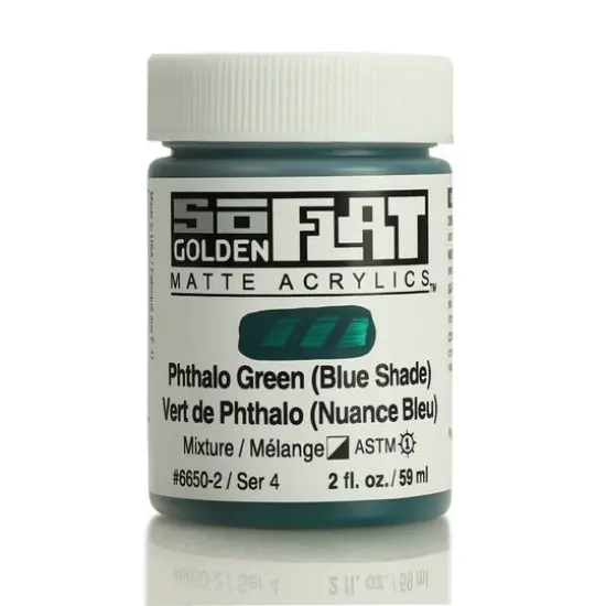 Golden&reg; 2oz. SoFlat Matte Acrylic Paint Phthalo Green (Blue Shade) {1}