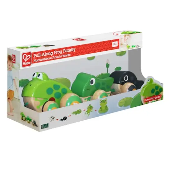 Hape Pull-Along Frog Family Wooden Toddler Toy {8}