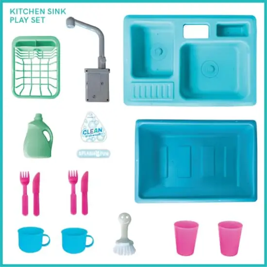 The Bubble Factory SPLASHFUN Wash-up Kitchen Sink Play Set {5}