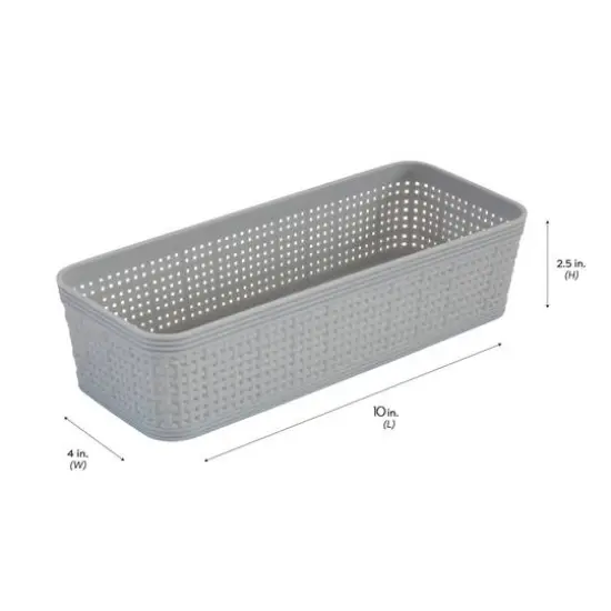 Simplify 10-Piece Organizing Basket Set Gray {10}