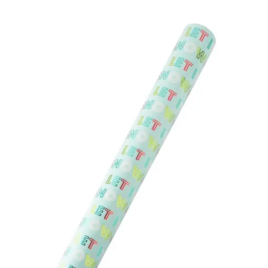 JAM Paper Light Blue Let it Snow Gift Wrap {3}
