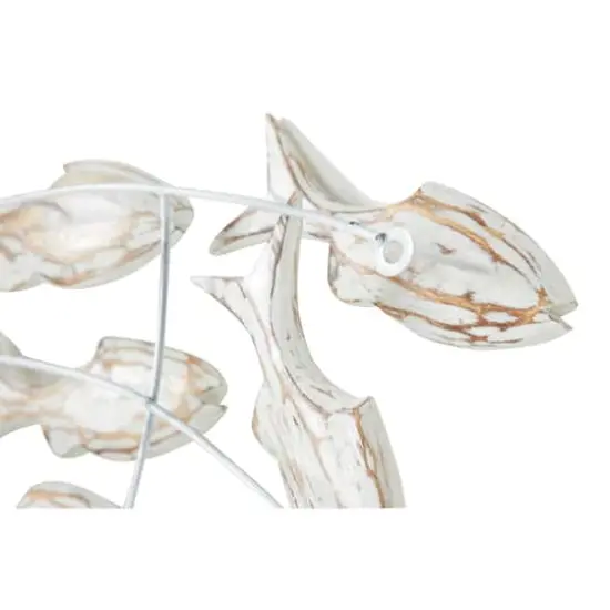 45" White Wood Coastal Wall Decor {5}