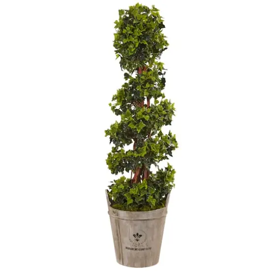 4ft. English Ivy Tree in Farmhouse Planter {1}