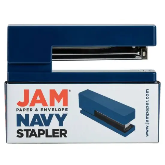 JAM Paper Modern Desk Stapler Navy {6}