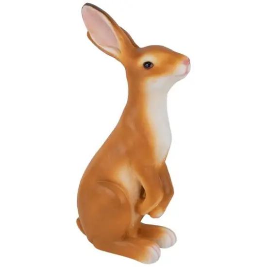 19" Standing Curious Bunny Outdoor Garden Statue {5}