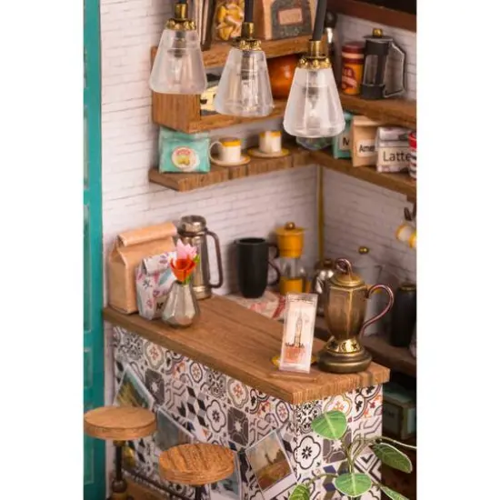 Rolife&reg; Simon's Coffee Shop DIY Miniature House Kit {7}