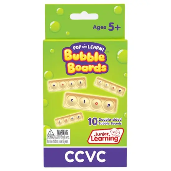 Junior Learning® Pop and Learn!™ Bubble Boards CCVC Language Arts & Sensory Learning {1}