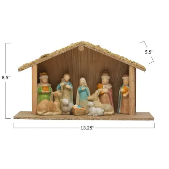 Hello Honey&reg; Multicolor Wood Cr&egrave;che with Nativity Scene {4}