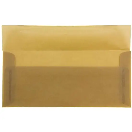 JAM Paper #10 Business Translucent Vellum Envelopes, 50ct. Earth Brown {5}