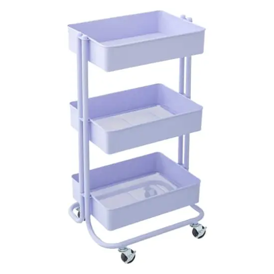 Lexington 3-Tier Rolling Cart by Simply Tidy&reg; Lilac {7}