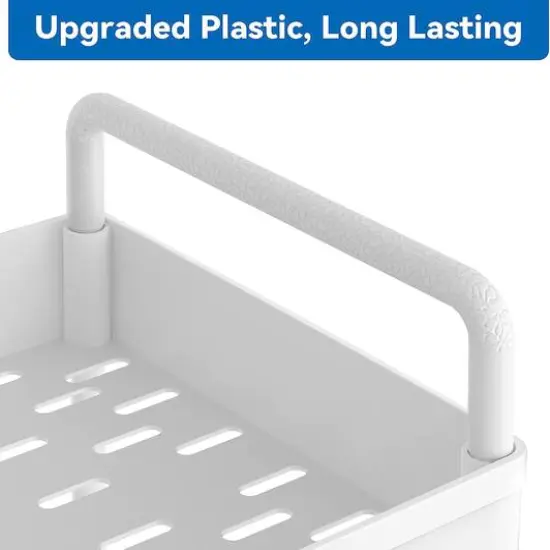 White 3-Tier Storage Kitchen Shelving Unit Rolling Rack Cart {8}