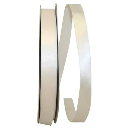 JAM Paper 5/8" x 100yd. Satin Single Face Ribbon Antique White {1}