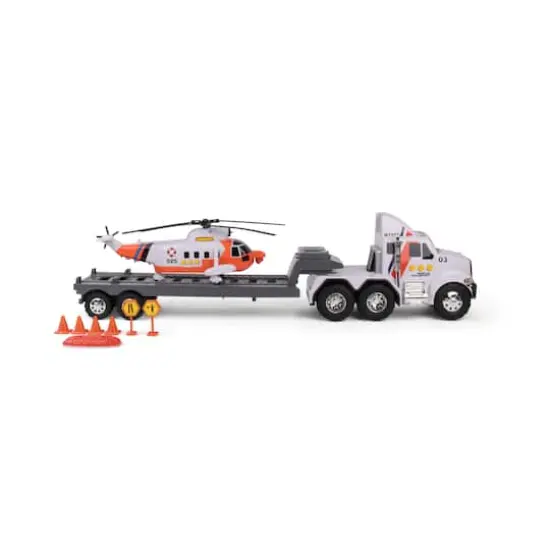 Funrise Mighty Fleet Titans Flatbed Truck with Helicopter {4}