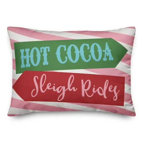 Hot Cocoa Sign 14x20 Throw Pillow {1}