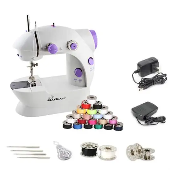 Haitral™ Lavender Flex-Speed Cordless Combo Sewing Machine with Bobbins & Sewing Thread {3}