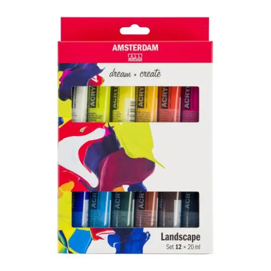Amsterdam Landscape Acrylic 12 Color Paint Set, 20mL {1}