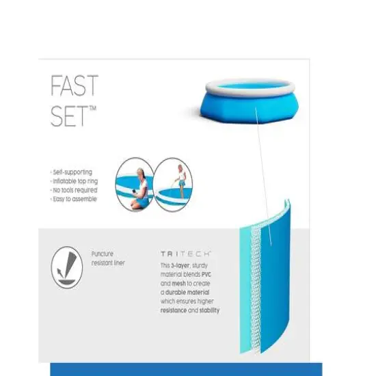 Pool Central&reg; 10ft. Round Inflatable Easy Set Kids Swimming Pool with Filter Pump {7}